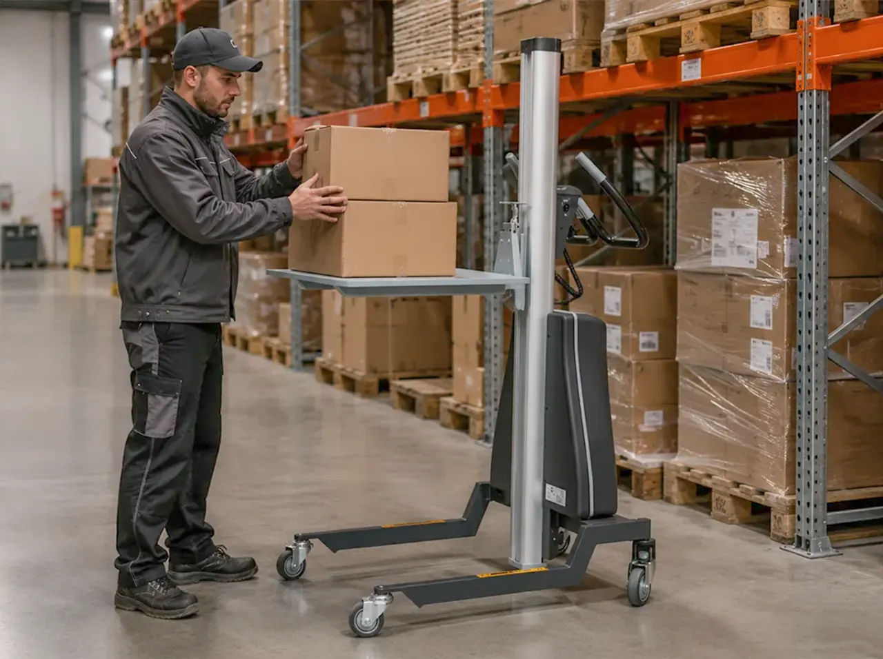 biga carrello sollevatore con piattaforma