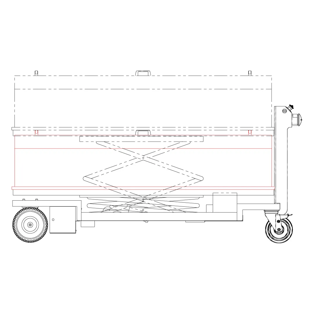Biga Trasporto Vista Laterale S-MOVER